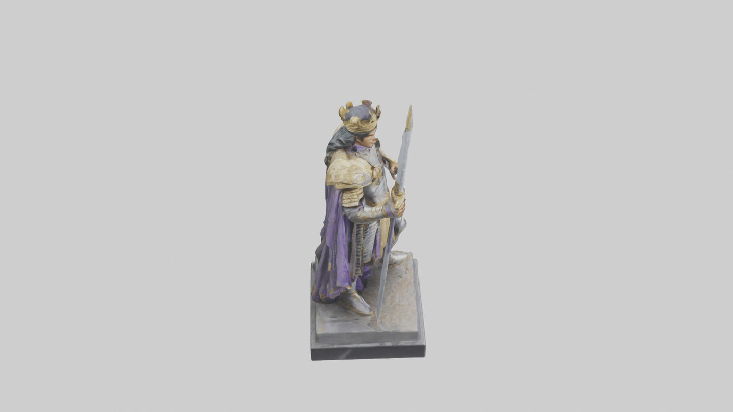 3D model Prince Warrior statue model VR / AR / low-poly