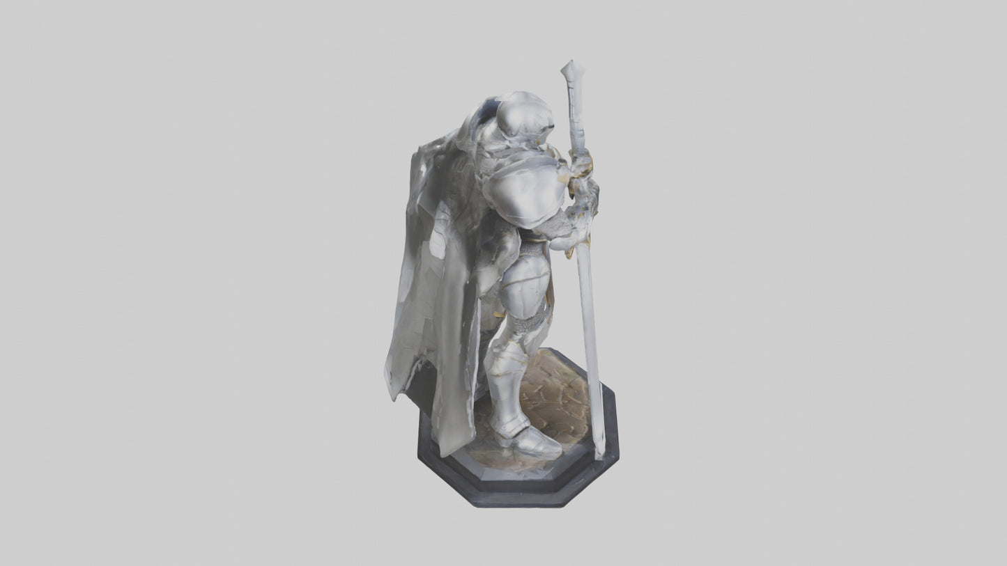 3D model Quantum Knight statue model VR / AR / low-poly