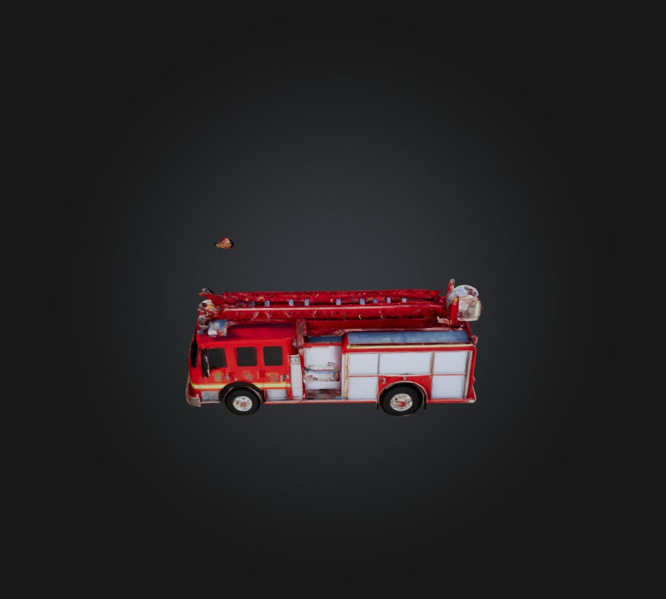 3D model realistic fire truck VR / AR / low-poly