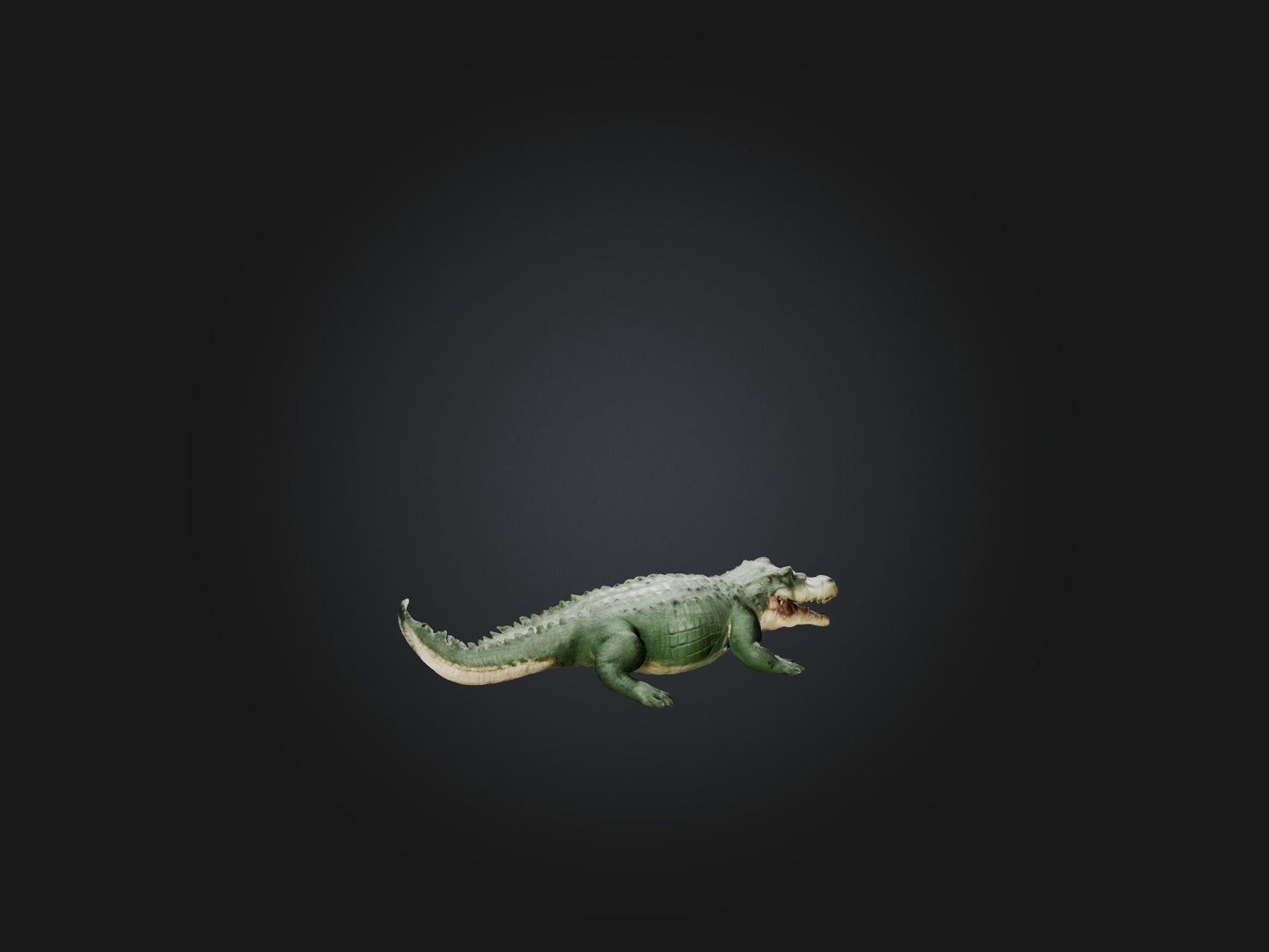 3D model Realistic Hurt Crocodile Model VR / AR / low-poly