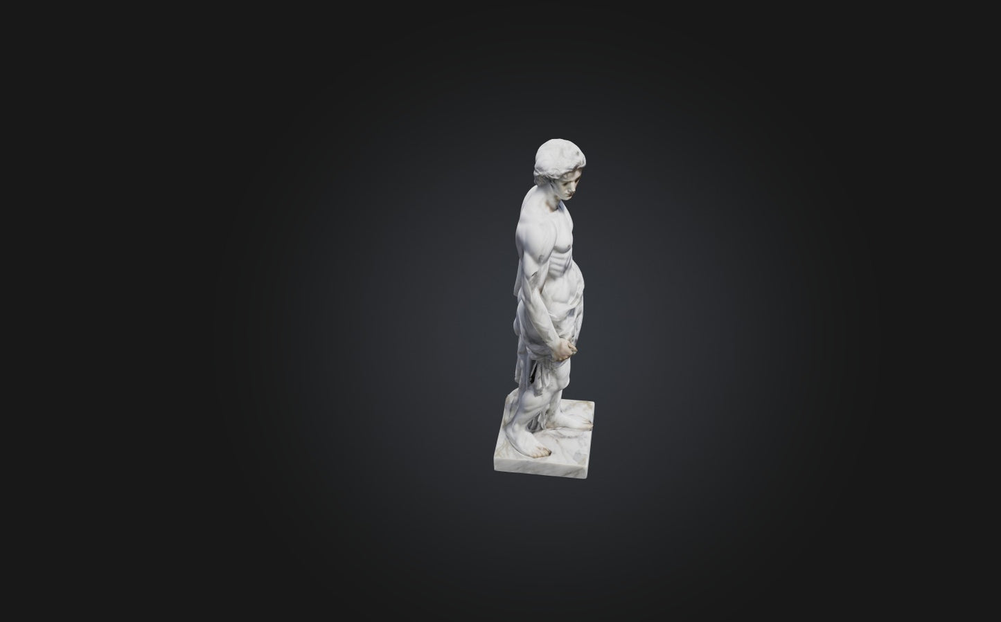 3D model Realistic Marble Statue VR / AR / low-poly