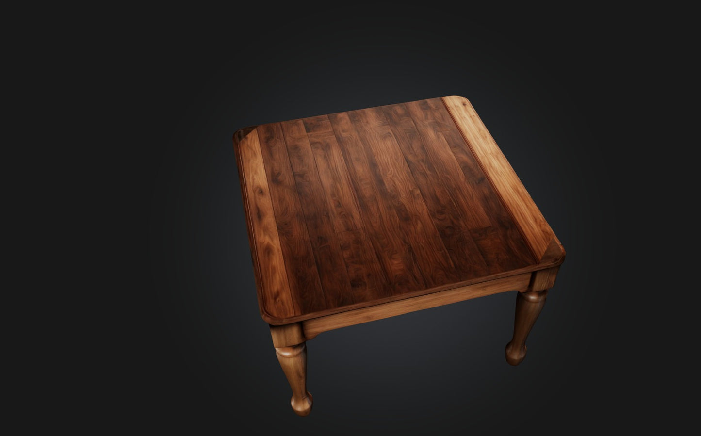 3D model Realistic Wooden Table VR / AR / low-poly