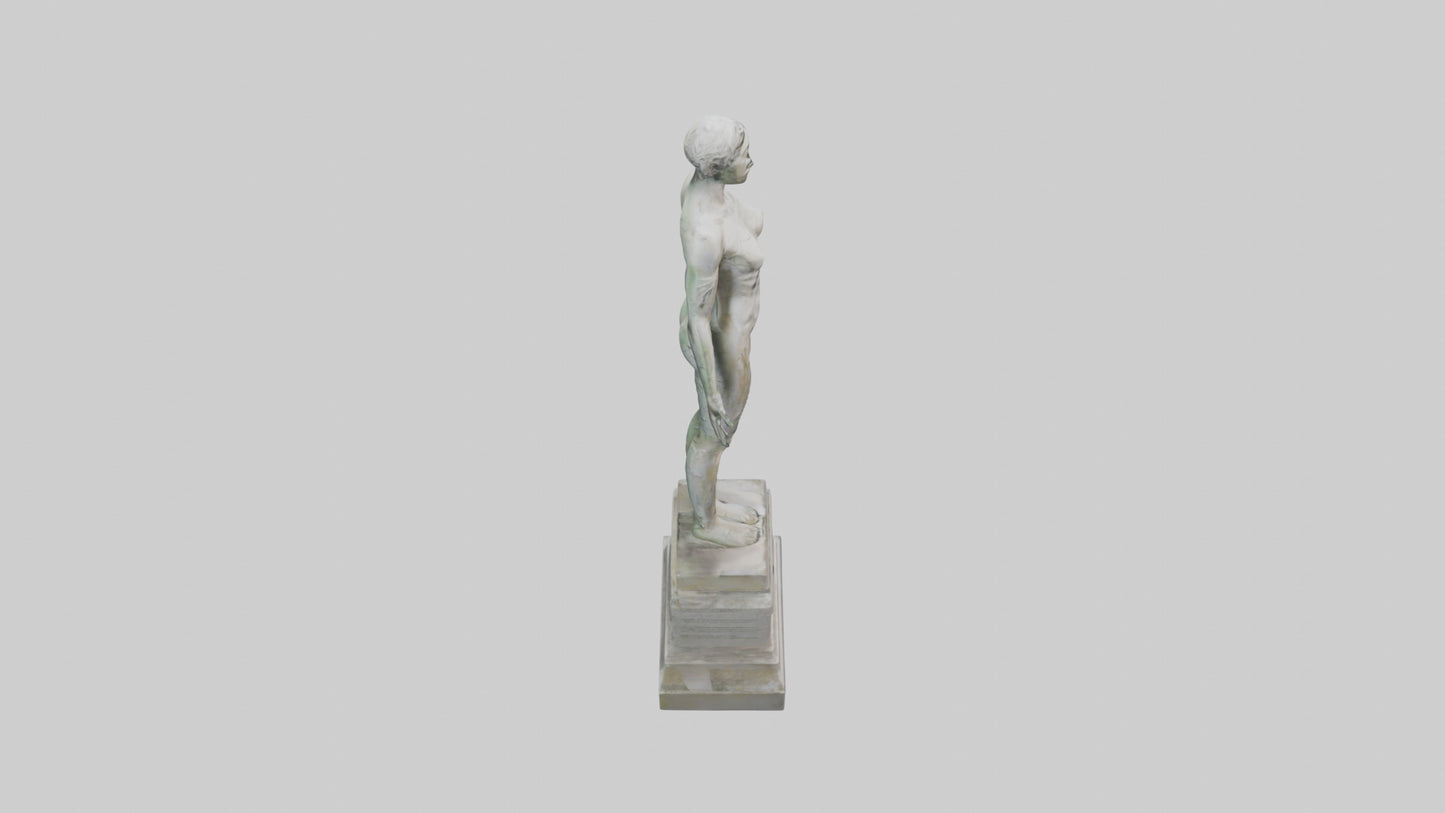 Reclaiming Peace statue model VR / AR / low-poly