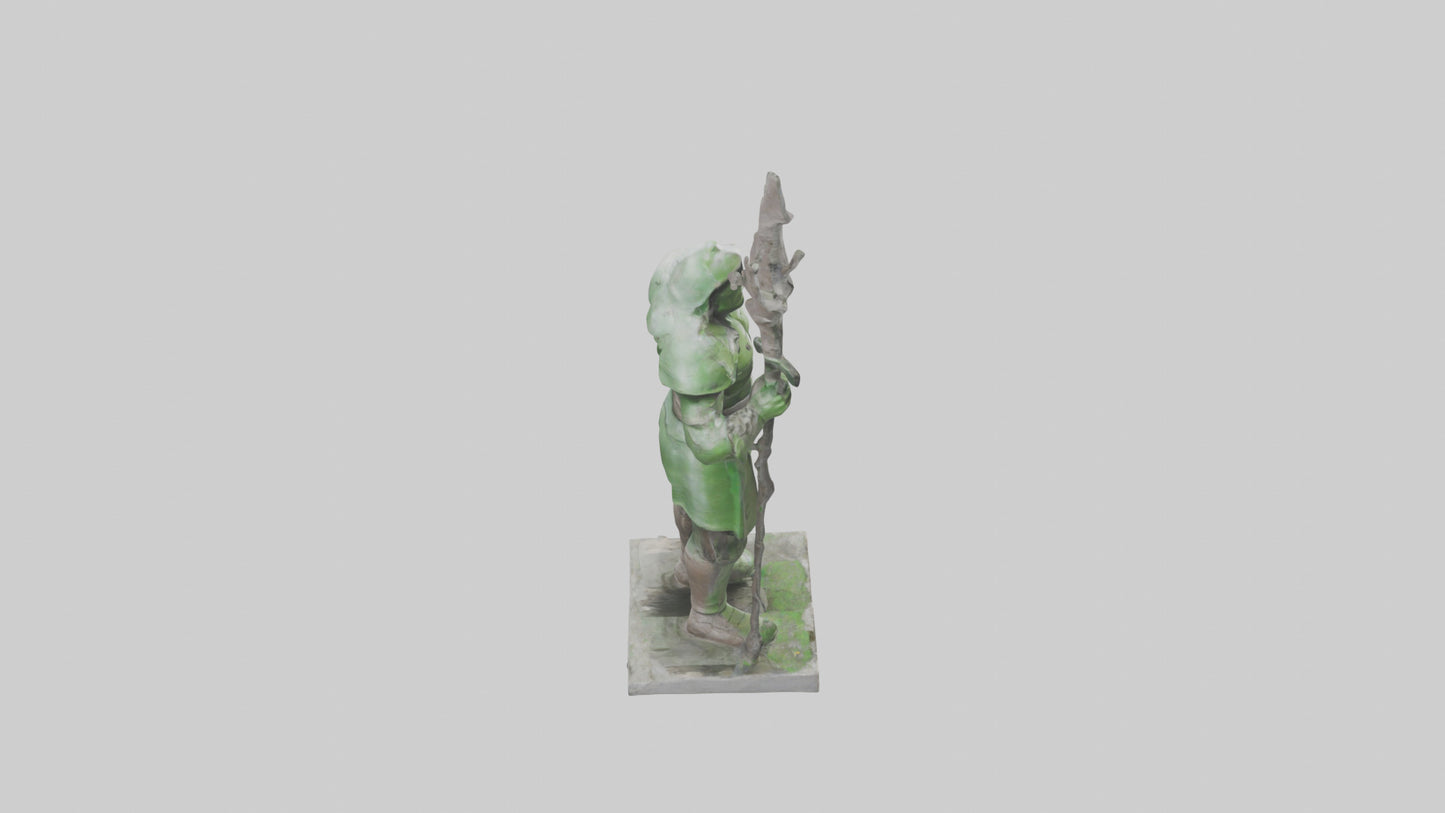 Recycle Earth Warrior Statue model VR / AR / low-poly