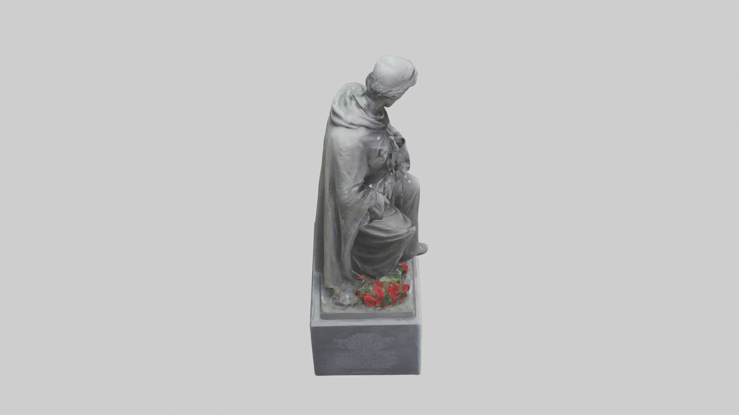 3D model Remembering the Fallen statue model VR / AR / low-poly