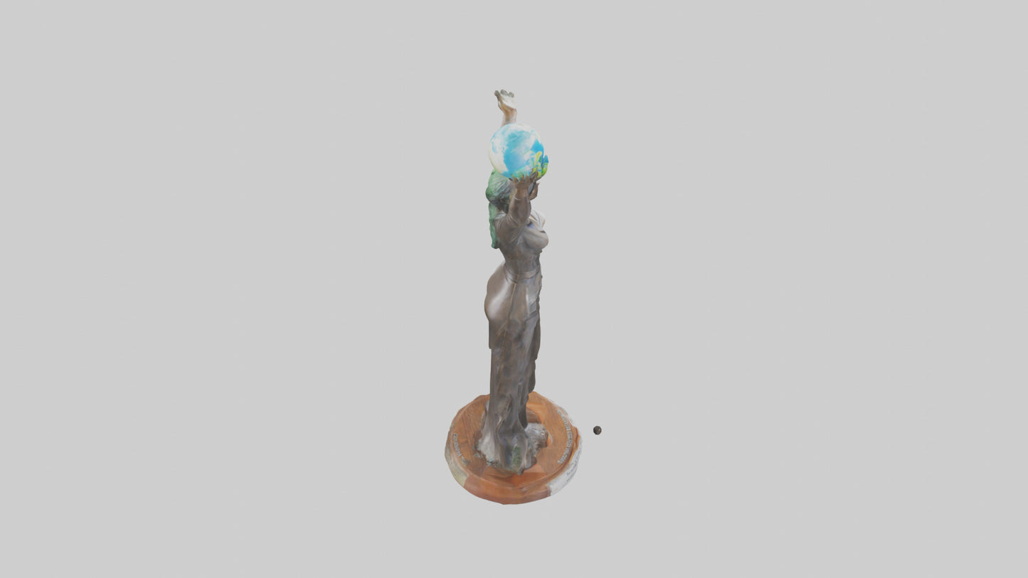 3D model Renewable Resources Advocate Statue model VR / AR / low-poly