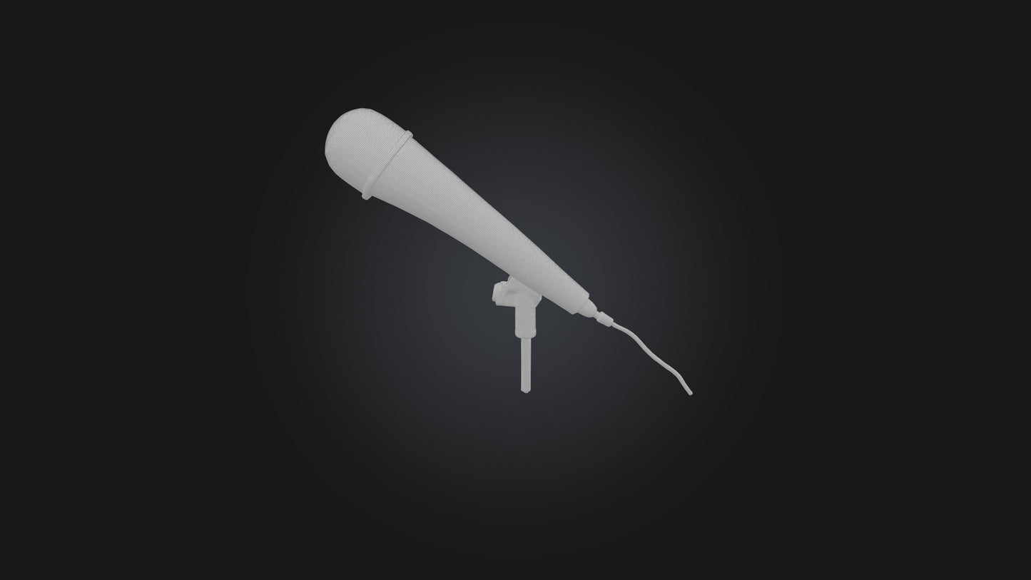 reporter microphone 3D model