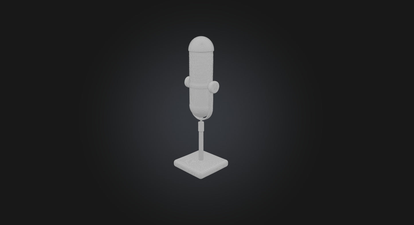3D model reporter microphone VR / AR / low-poly