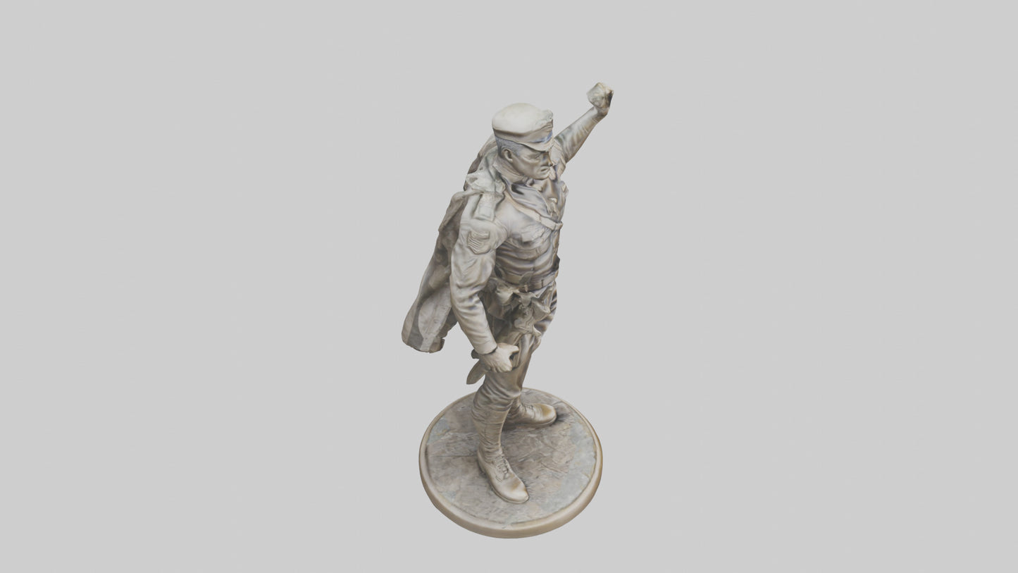3D model Resilient War Hero Statue model VR / AR / low-poly