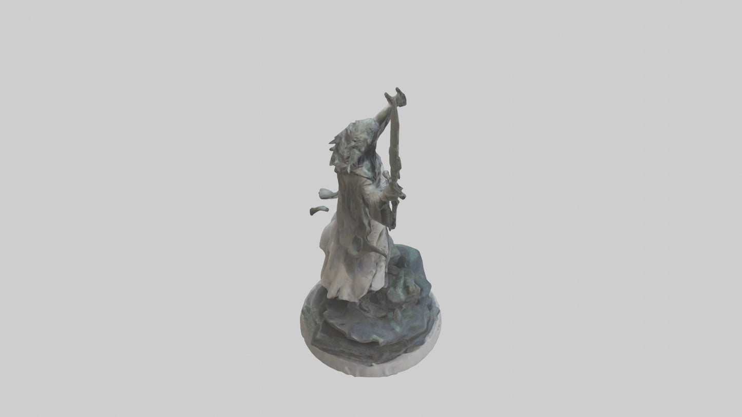 3D model Rise of the Unbound statue model VR / AR / low-poly