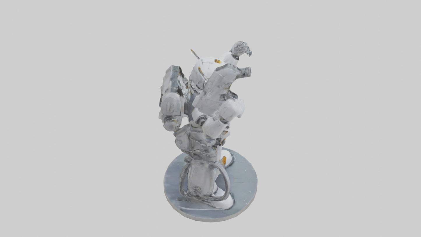 3D model Robot Engineer statue model VR / AR / low-poly