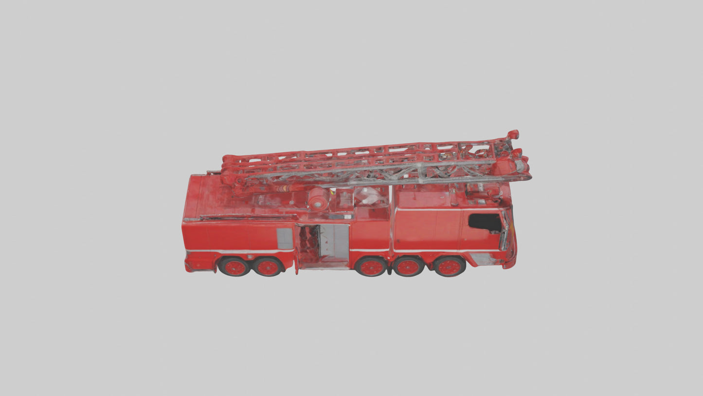 3D model Robot version of a fire truck model VR / AR / low-poly