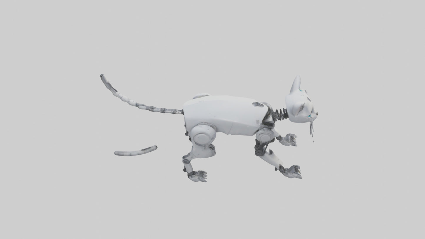 Robot version of a robot cat model 3D model