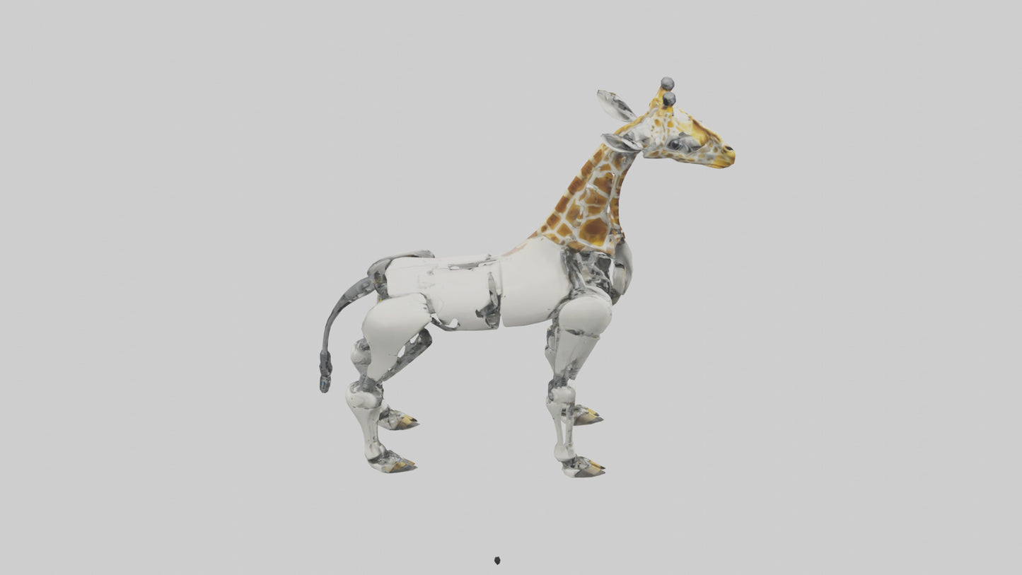3D model Robot version of a robot giraffe model VR / AR / low-poly