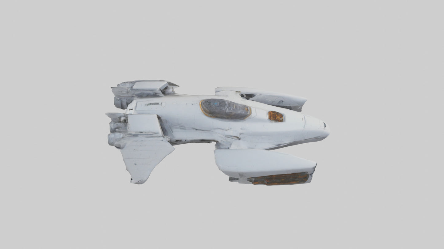 3D model Robot version of a spaceship model VR / AR / low-poly