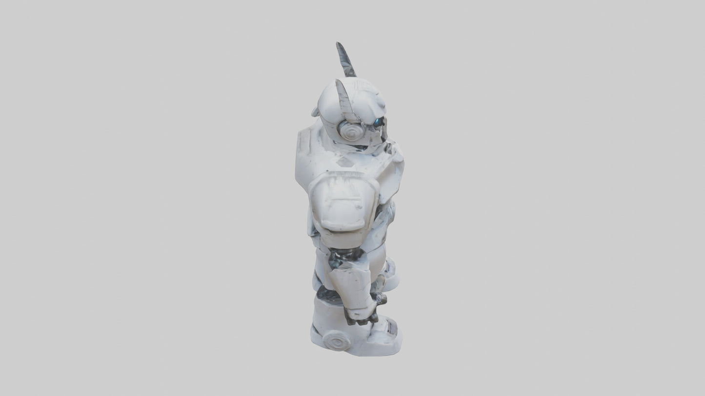 RoboWarrior statue model VR / AR / low-poly