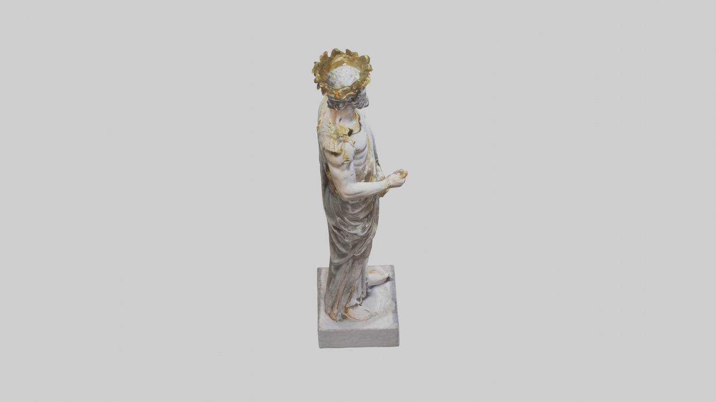 3D model Roman Emperor statue model VR / AR / low-poly