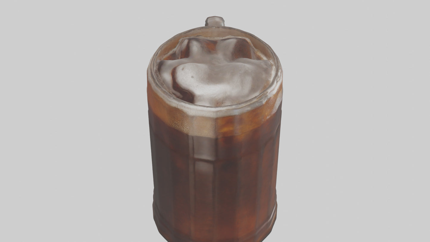 Root beer model VR / AR / low-poly