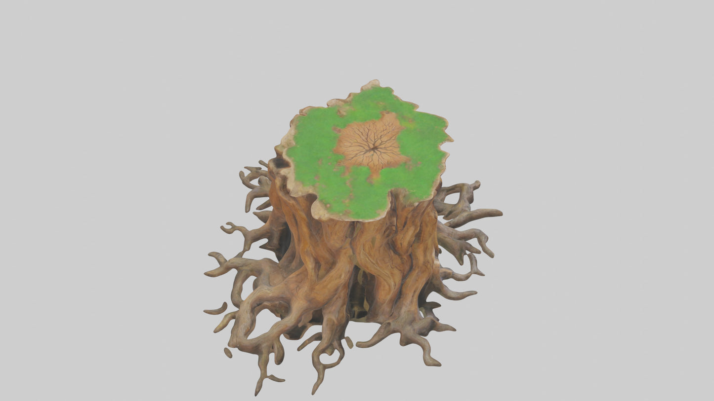 Rooted Tree Trunk Sculpture model 3D model