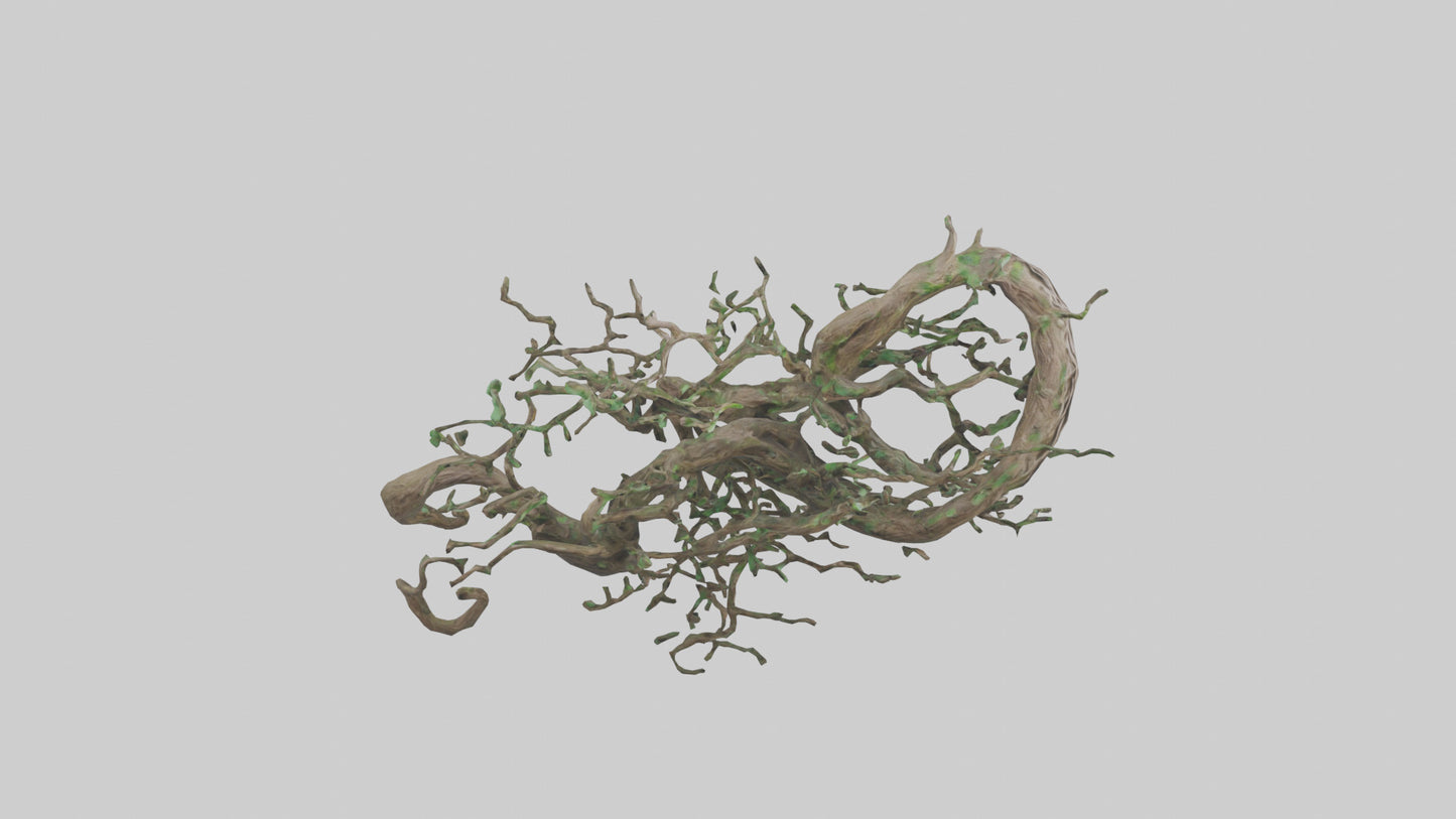 3D model Roots and Vines Sculpture model VR / AR / low-poly