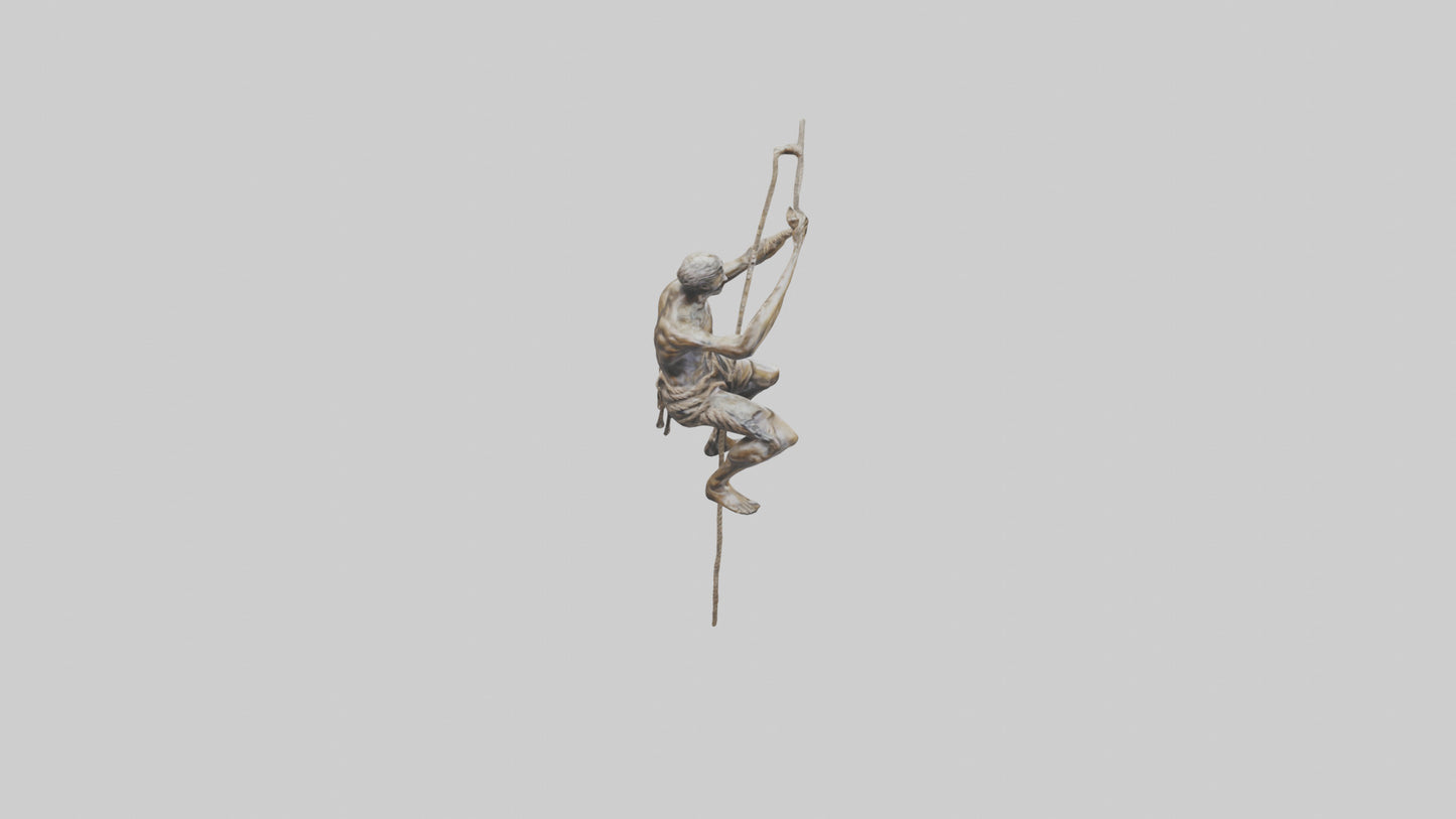 Rope climbing statue model 3D model
