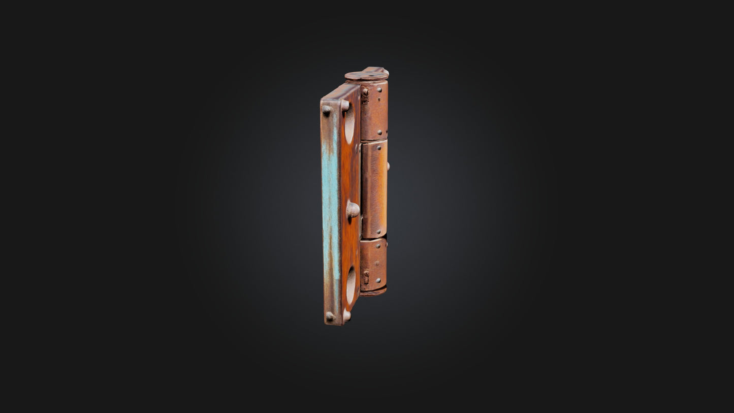 3D model Rusted Door Hinge VR / AR / low-poly