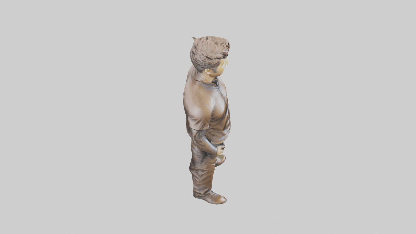 3D model Ryan Reynolds statue model VR / AR / low-poly