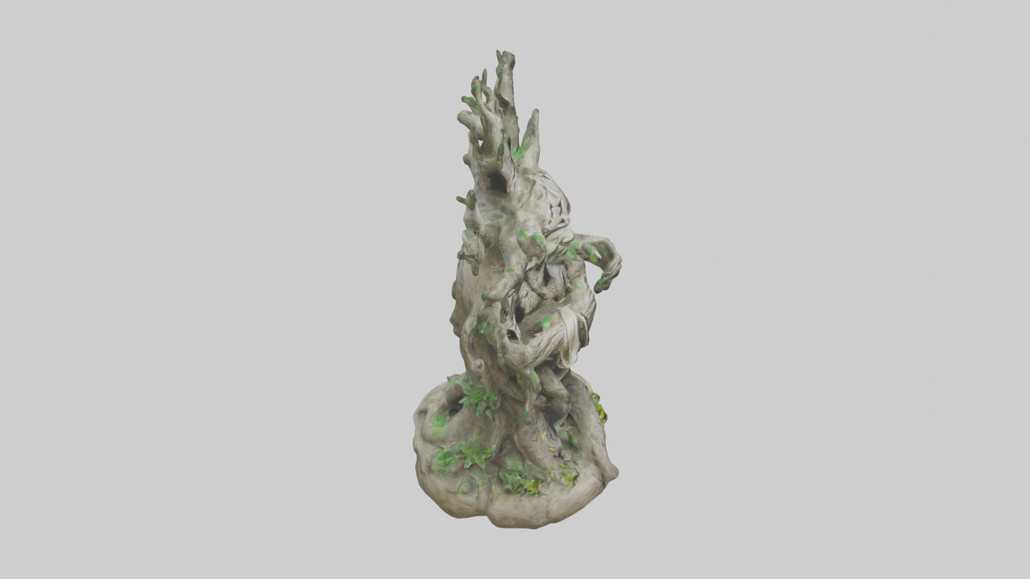 3D model Sacred Tree Guardian statue model VR / AR / low-poly
