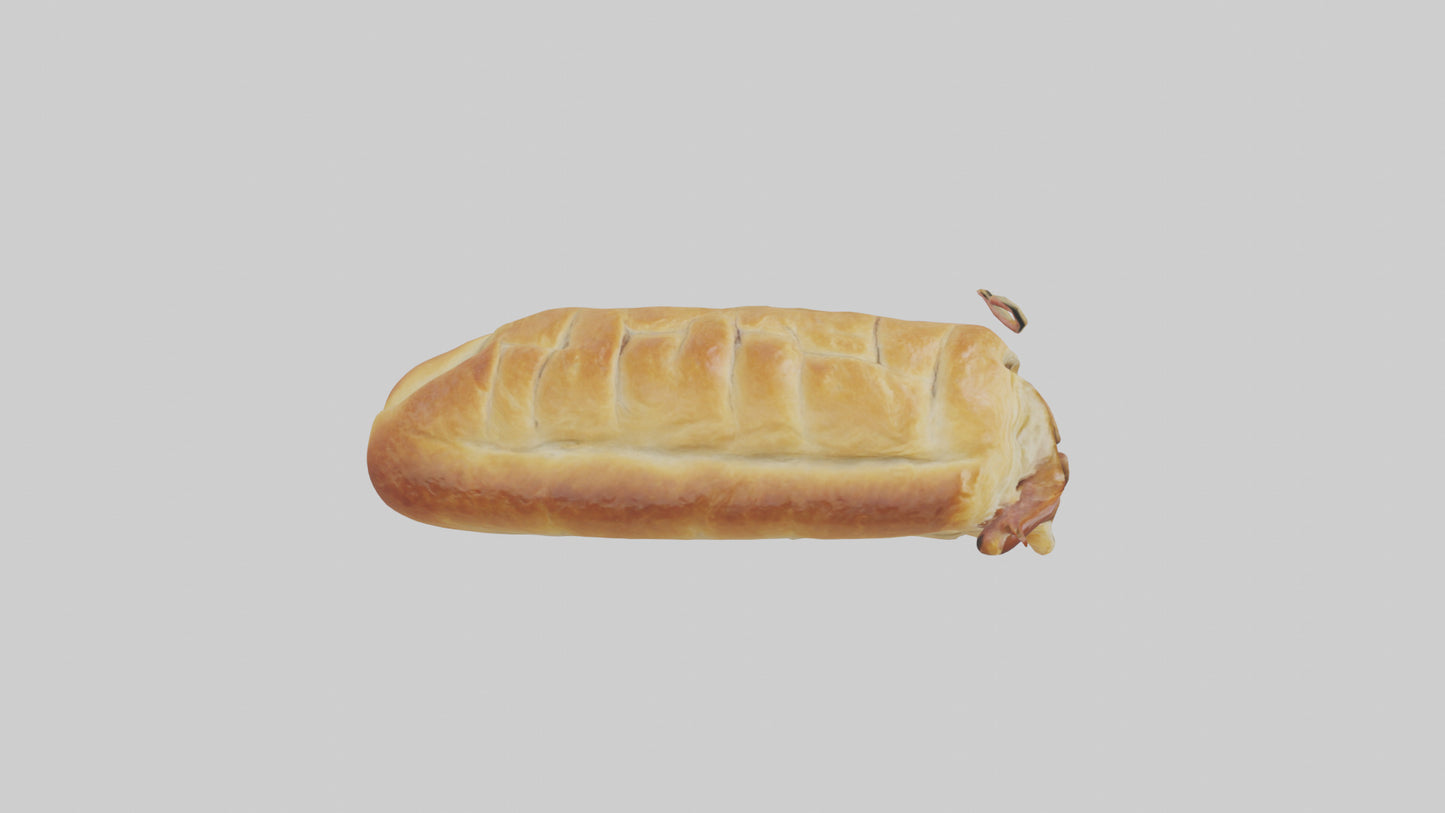 Sausage roll model 3D model