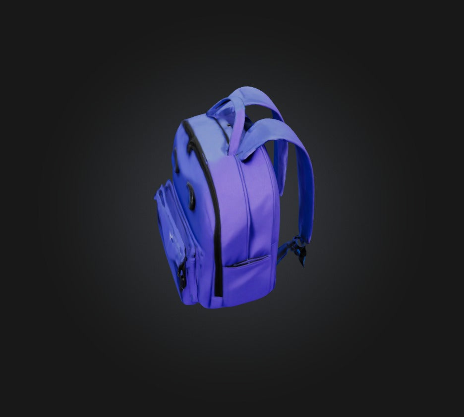 3D model school bag VR / AR / low-poly