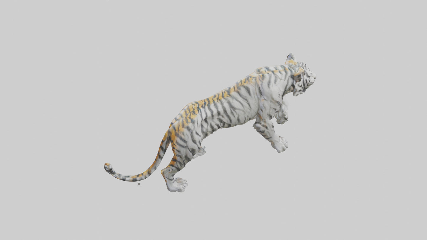3D model Sculpture of Tiger statue model VR / AR / low-poly