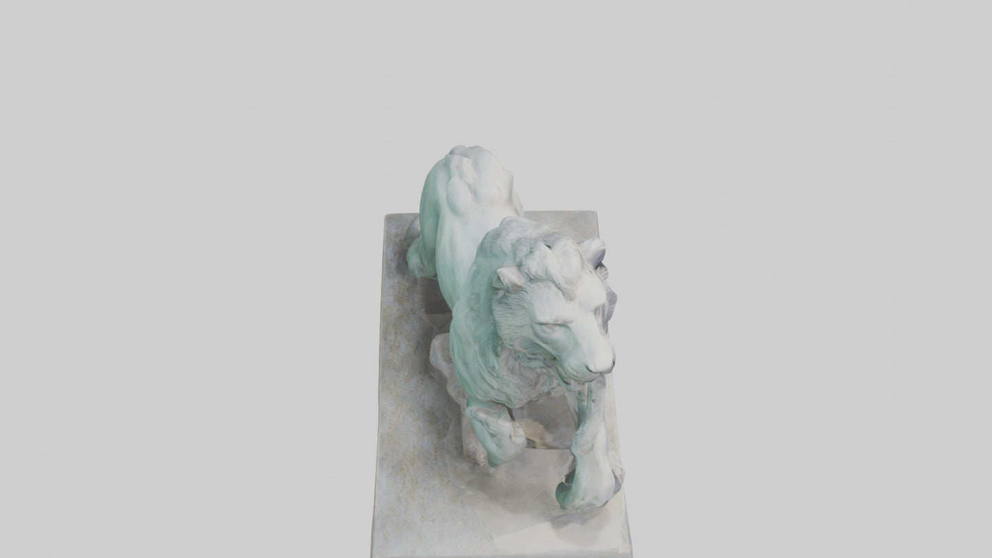 3D model Sculptured animal statue model VR / AR / low-poly