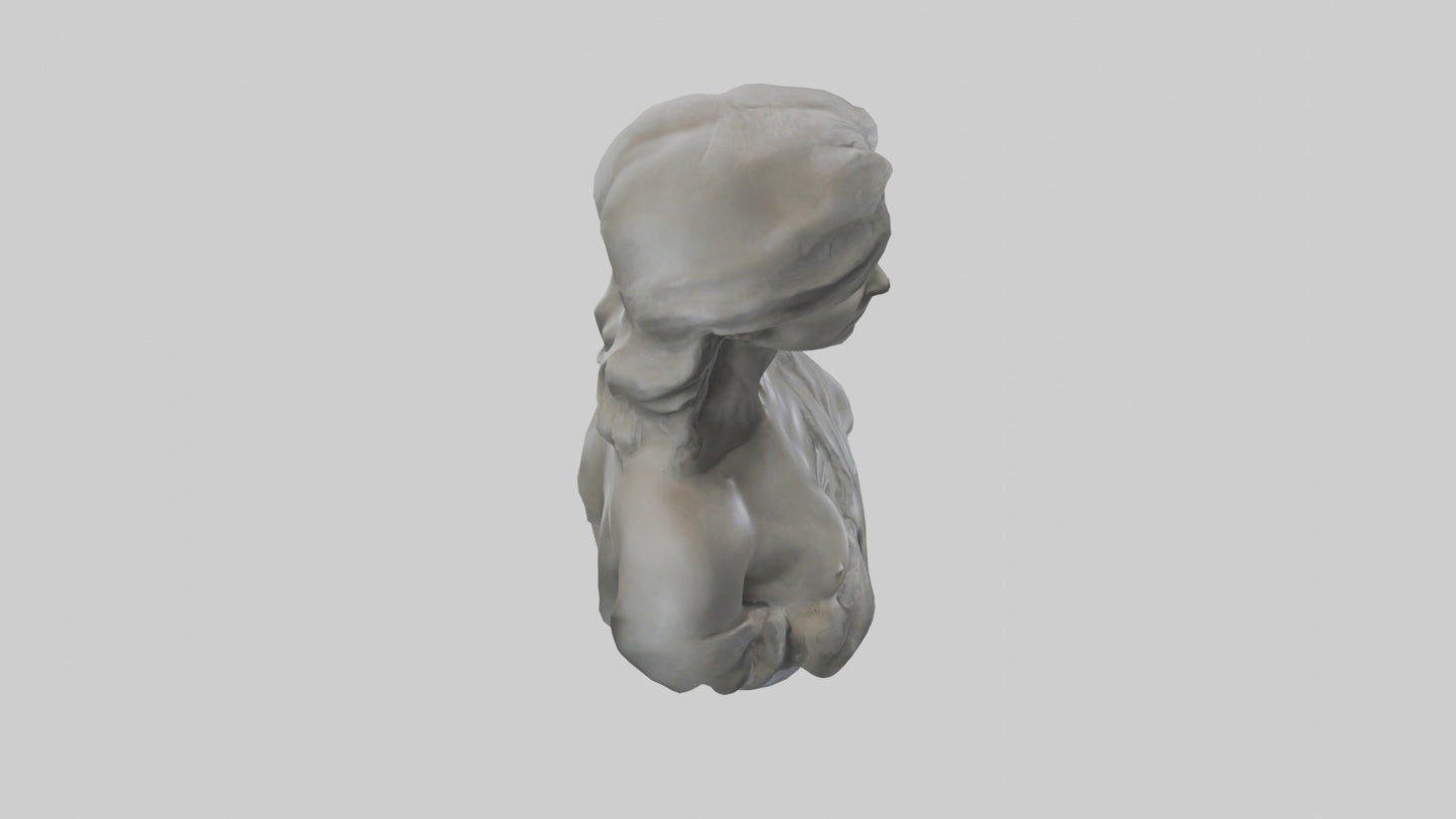 Sculptured woman bust model 3D model