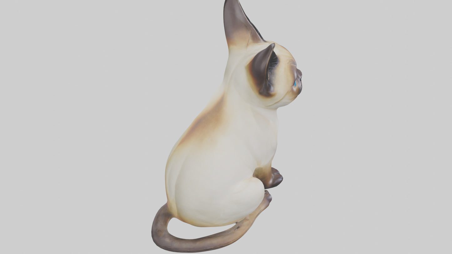 Siamese Cat statue model 3D model