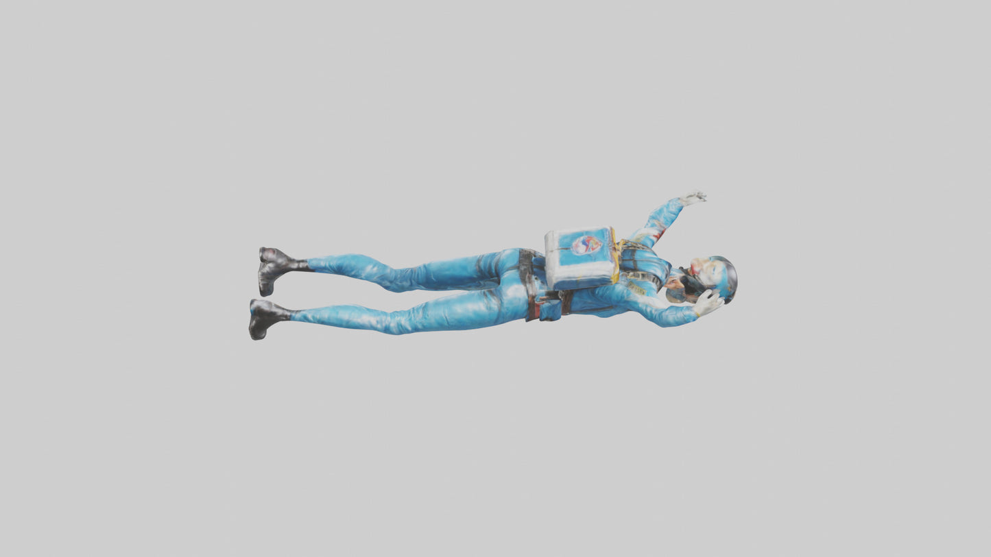 Skydiver in Freefall statue model 3D model
