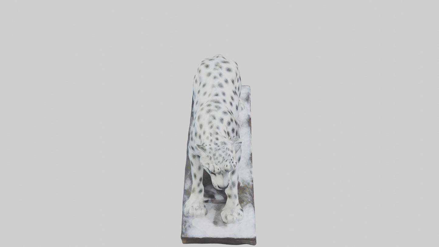 Snow Leopard statue model 3D model