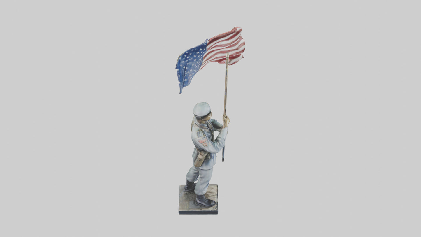 Soldier Carrying Flag Model 3D model