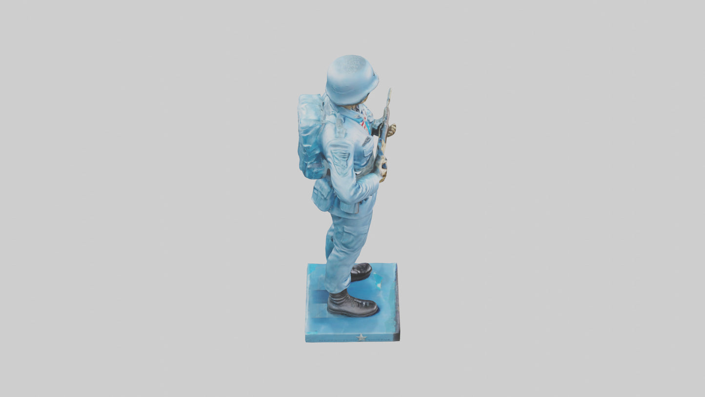 Soldier Marching into Battle Sculpture model 3D model