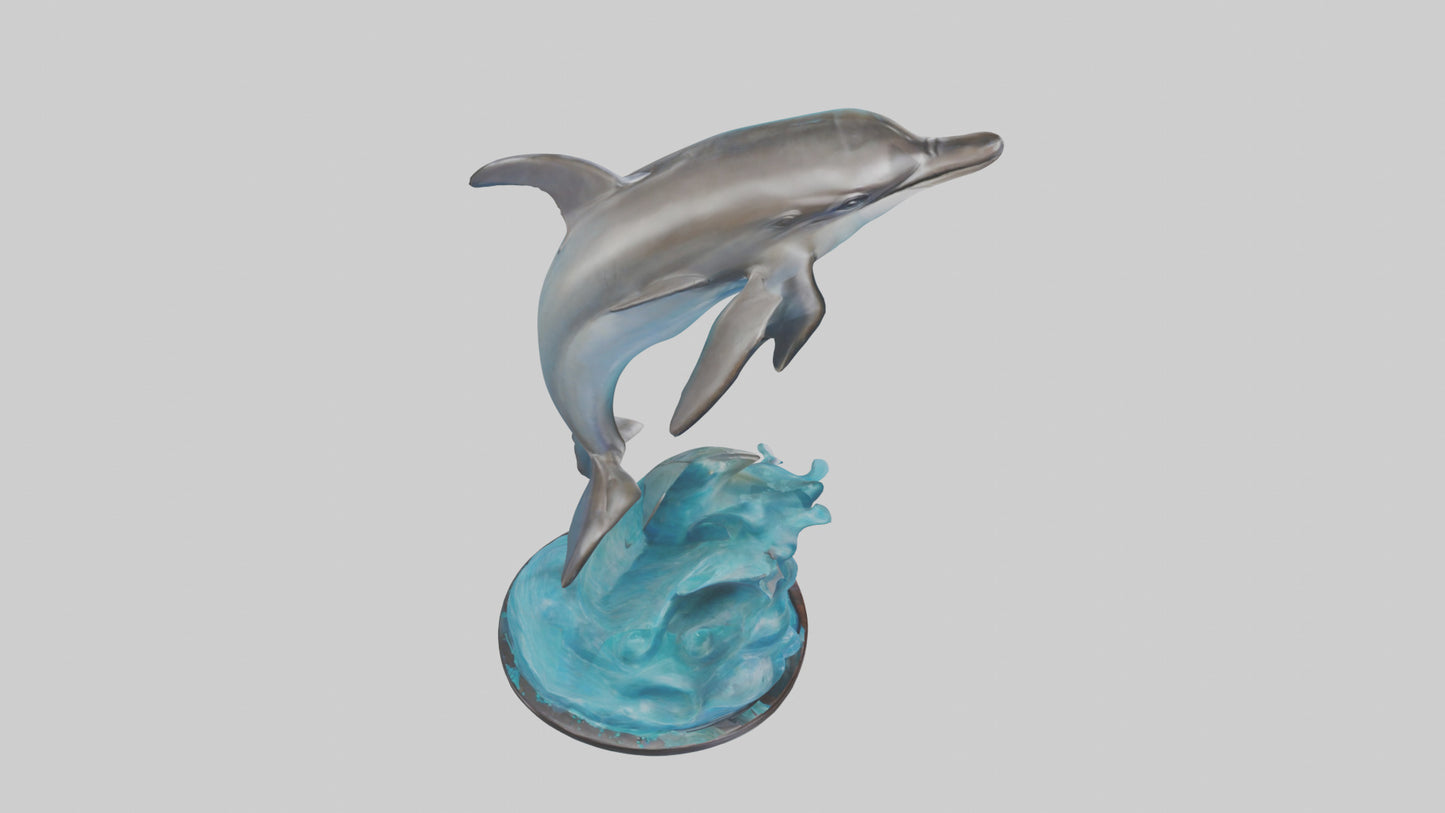 Spinner Dolphin statue model 3D model