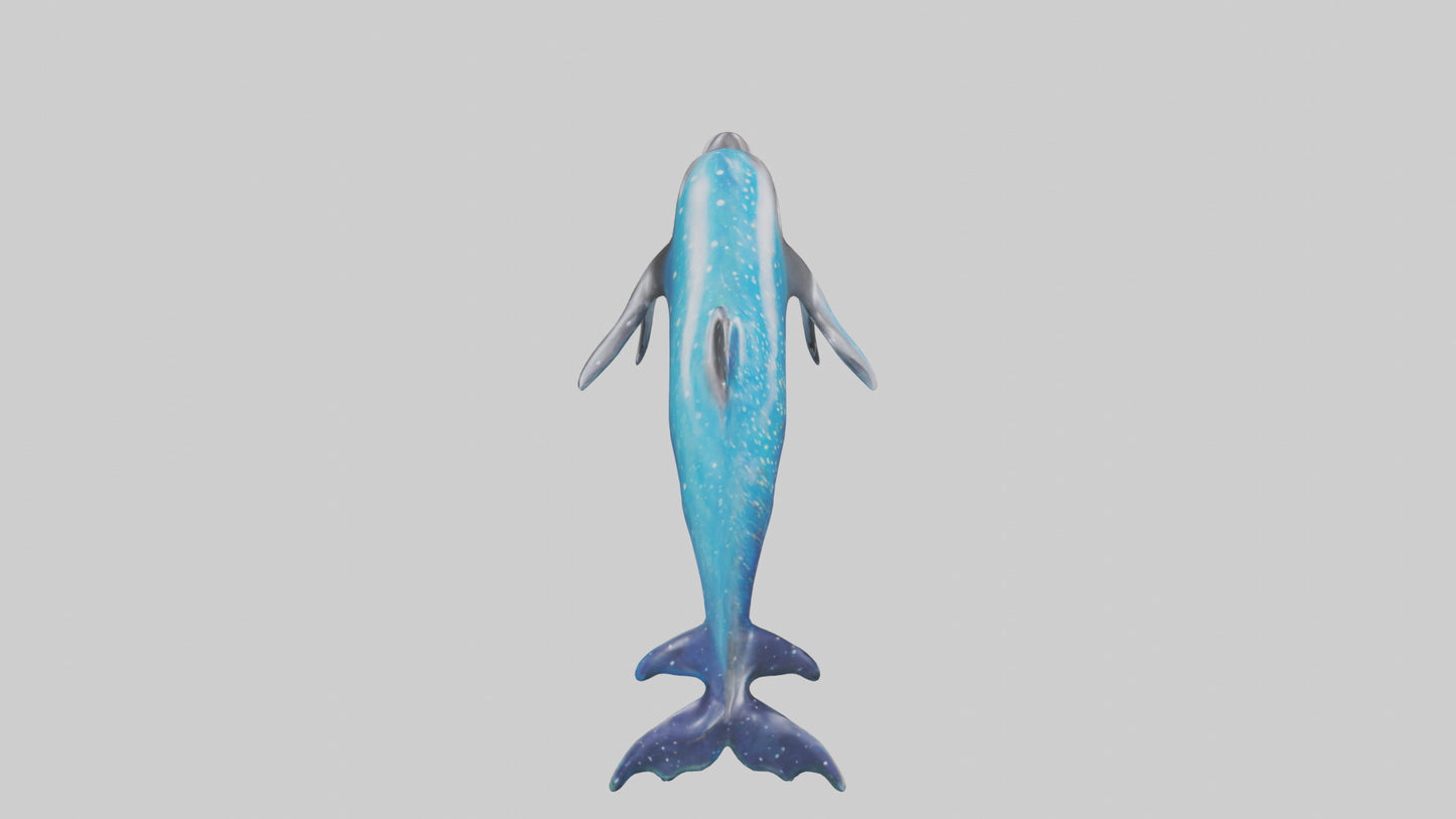 Spotted Dolphin statue model 3D model