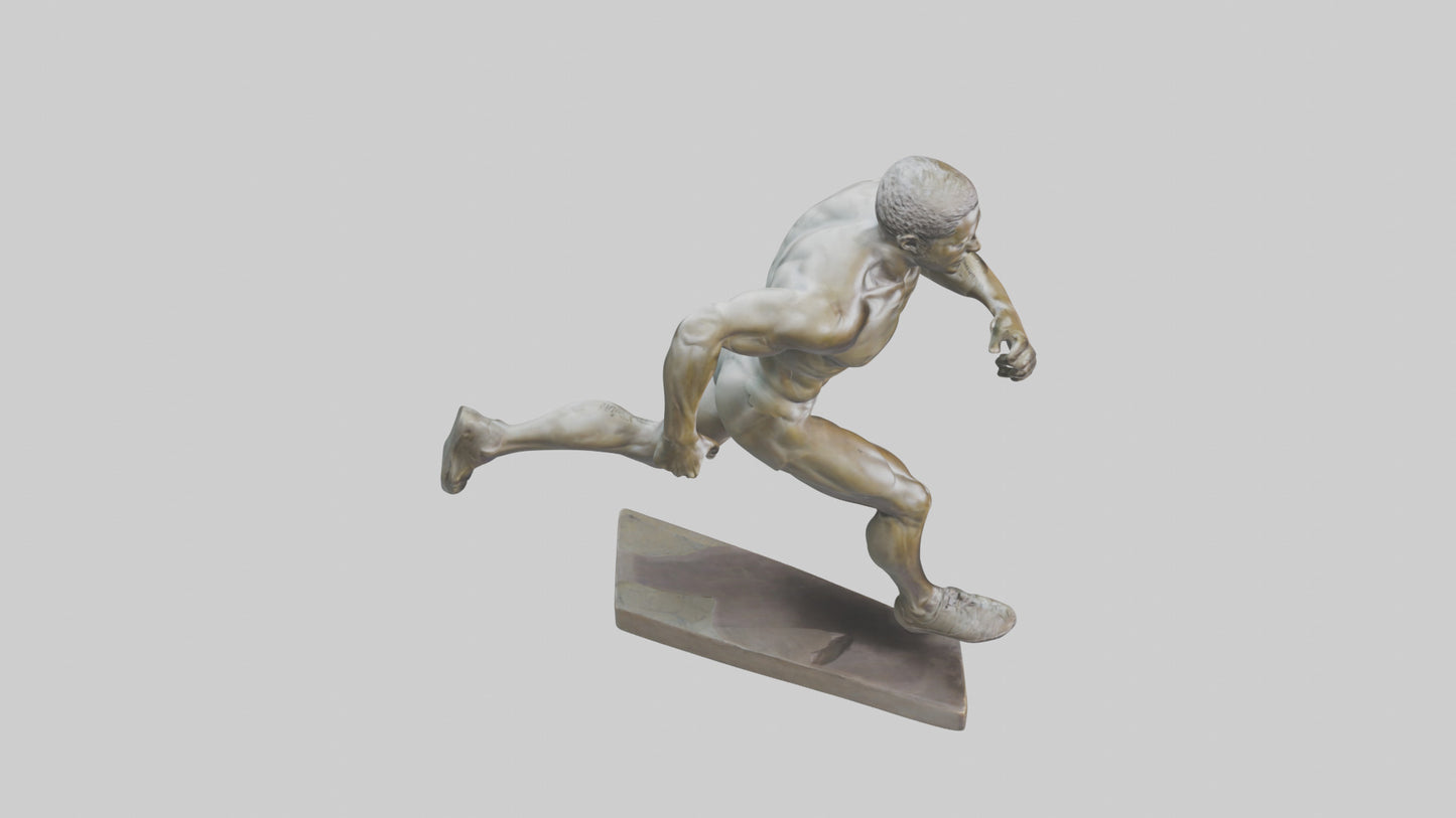 Sprinter in MidStep statue model 3D model