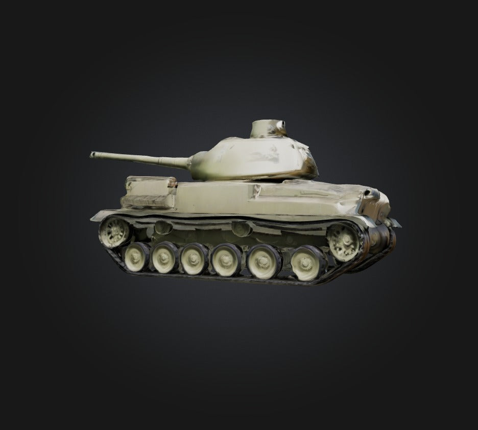 3D model Tank 2 VR / AR / low-poly
