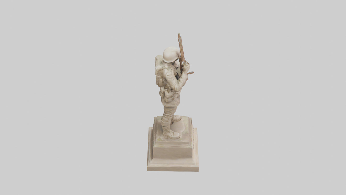 The Brave Soldier Sculpture model 3D model