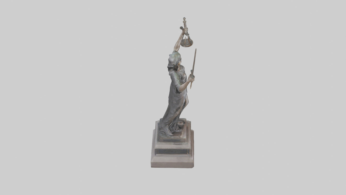 The Justice of War memorial statue model 3D model