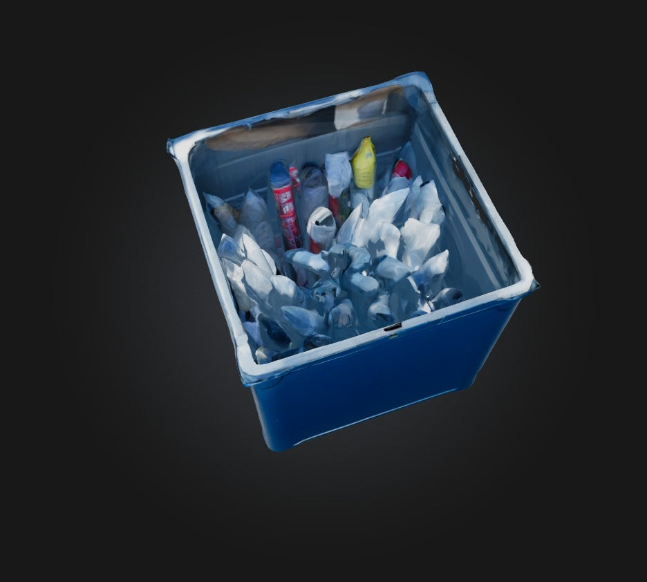 3D model Trash Box VR / AR / low-poly