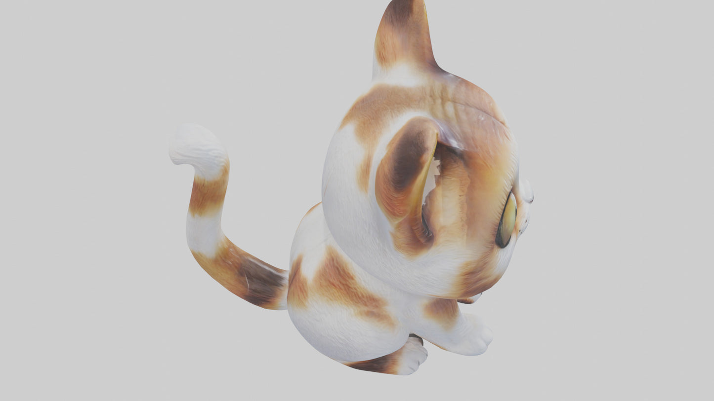 unchkin Cat statue model VR / AR / low-poly