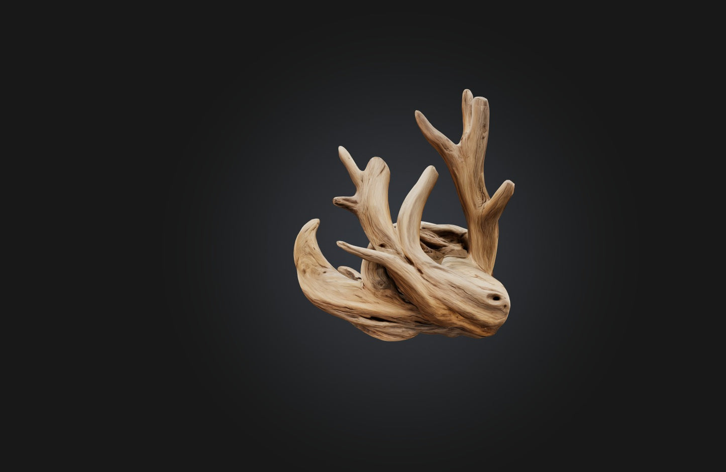 3D model Unique Driftwood Sculpture VR / AR / low-poly