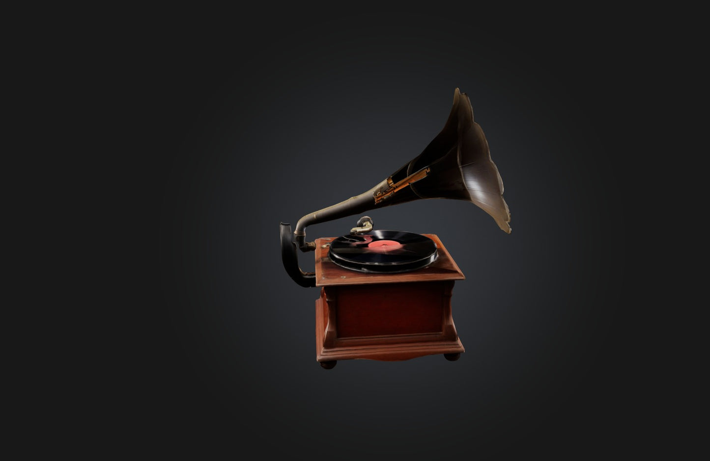 3D model Vintage Gramophone VR / AR / low-poly