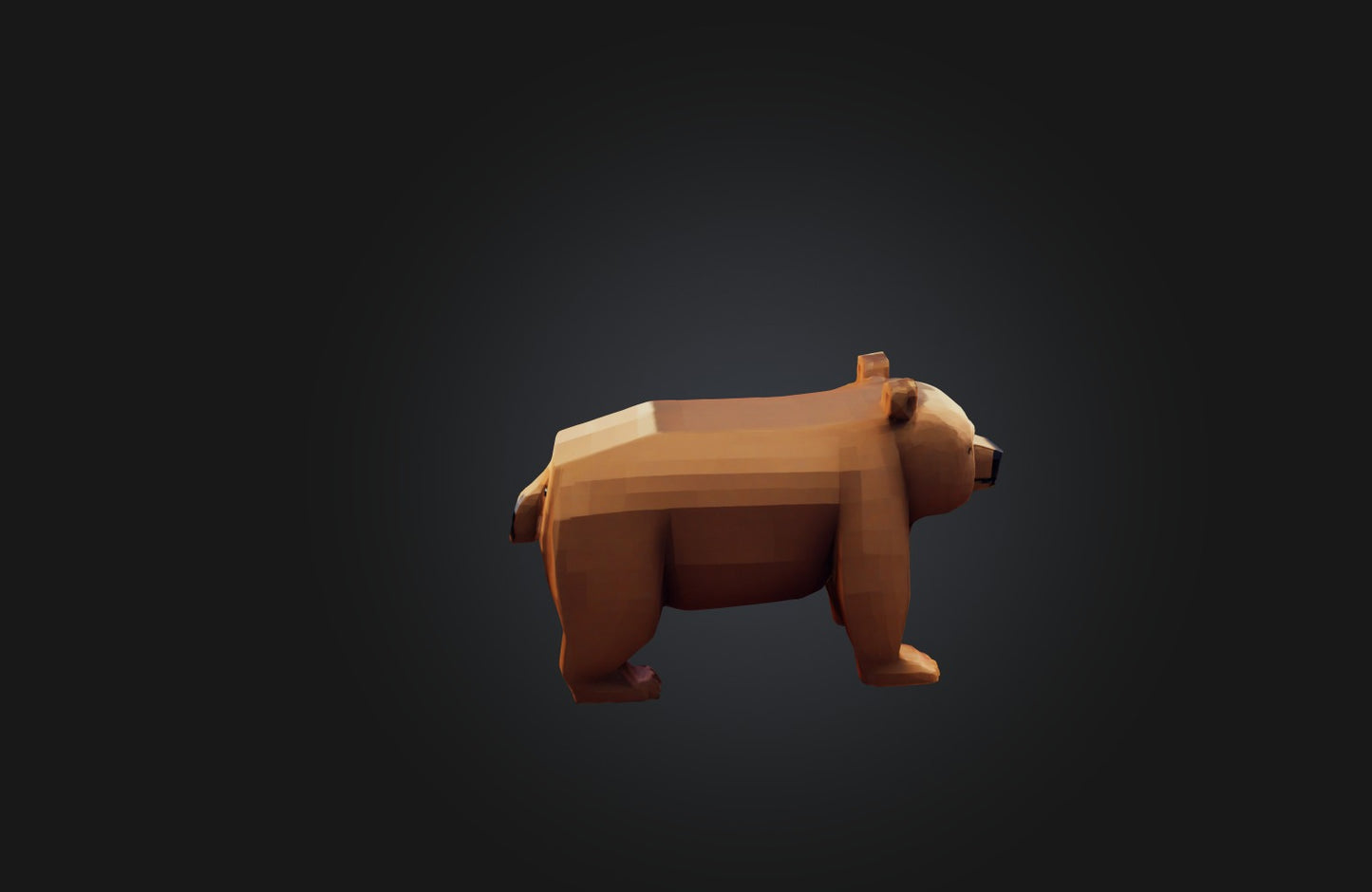 3D model Voxel Bear VR / AR / low-poly