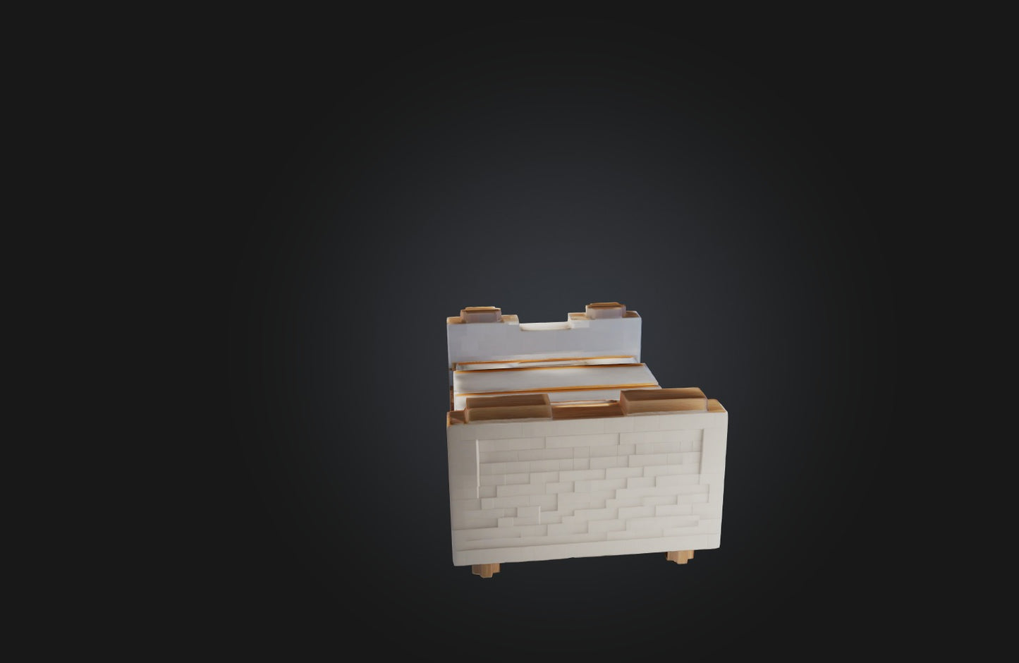 3D model Voxel Bed VR / AR / low-poly